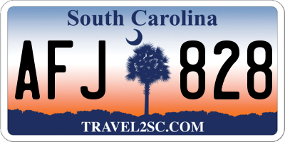 SC license plate AFJ828