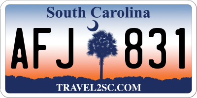 SC license plate AFJ831