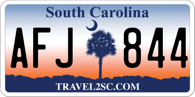 SC license plate AFJ844