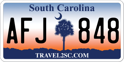SC license plate AFJ848