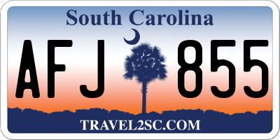 SC license plate AFJ855