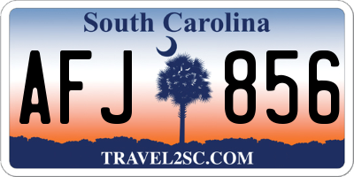 SC license plate AFJ856