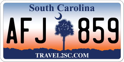 SC license plate AFJ859