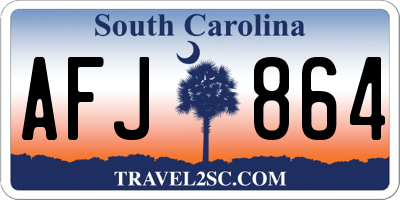SC license plate AFJ864