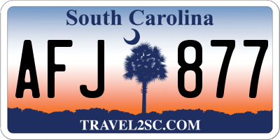 SC license plate AFJ877