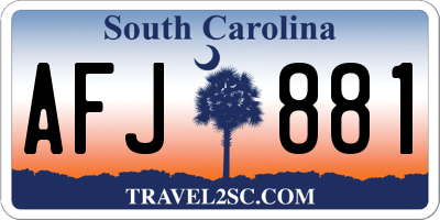SC license plate AFJ881