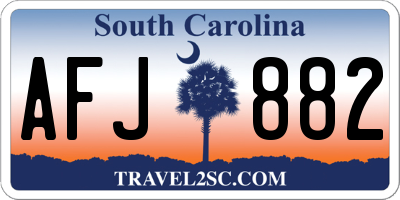 SC license plate AFJ882