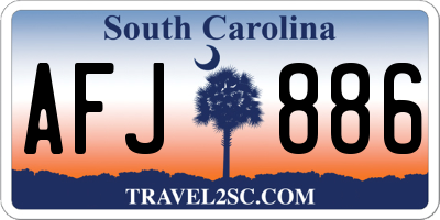 SC license plate AFJ886