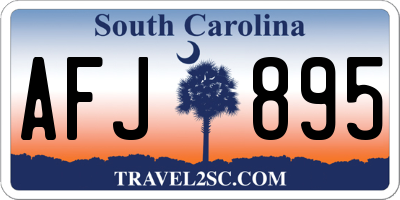 SC license plate AFJ895