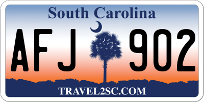 SC license plate AFJ902