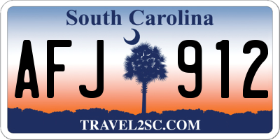 SC license plate AFJ912