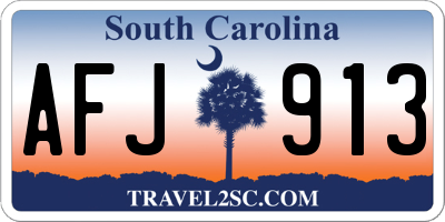 SC license plate AFJ913
