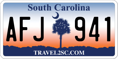 SC license plate AFJ941