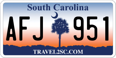 SC license plate AFJ951