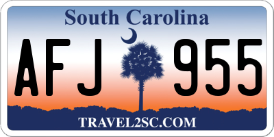 SC license plate AFJ955