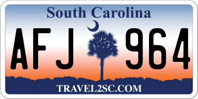 SC license plate AFJ964