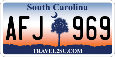 SC license plate AFJ969