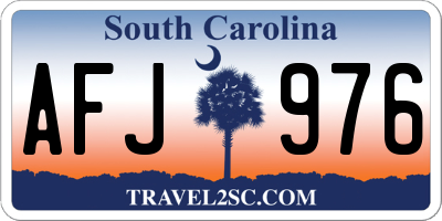 SC license plate AFJ976