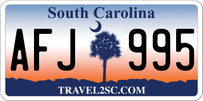 SC license plate AFJ995