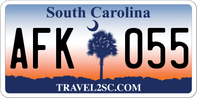 SC license plate AFK055