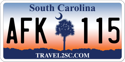 SC license plate AFK115