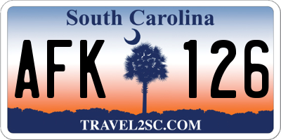 SC license plate AFK126