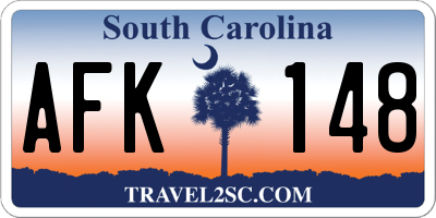 SC license plate AFK148