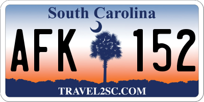 SC license plate AFK152