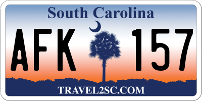 SC license plate AFK157