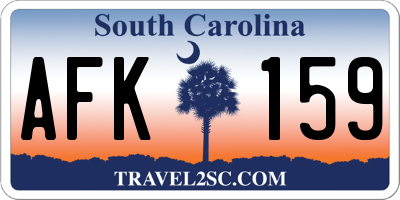 SC license plate AFK159