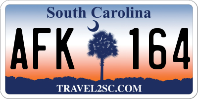 SC license plate AFK164