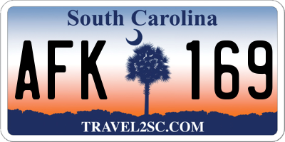 SC license plate AFK169