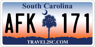SC license plate AFK171