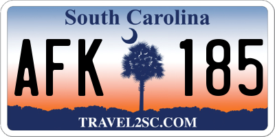 SC license plate AFK185