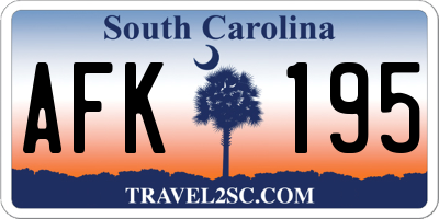 SC license plate AFK195