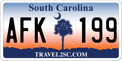 SC license plate AFK199