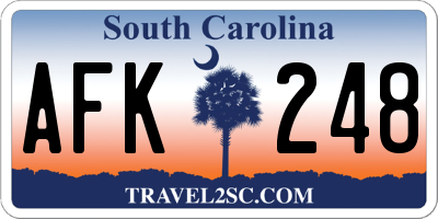 SC license plate AFK248