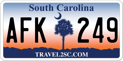 SC license plate AFK249