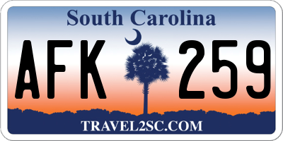 SC license plate AFK259
