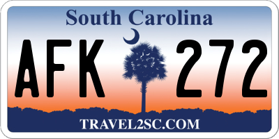 SC license plate AFK272