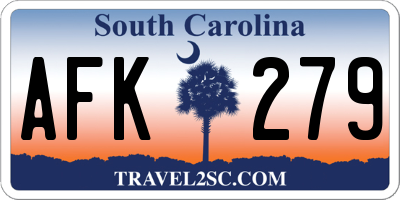 SC license plate AFK279
