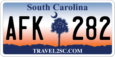 SC license plate AFK282