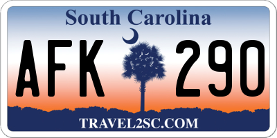 SC license plate AFK290