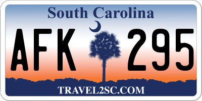 SC license plate AFK295