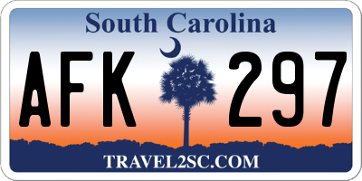 SC license plate AFK297