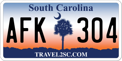 SC license plate AFK304