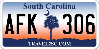 SC license plate AFK306