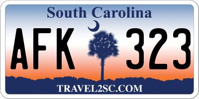 SC license plate AFK323