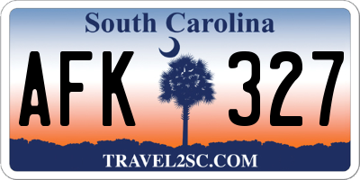 SC license plate AFK327