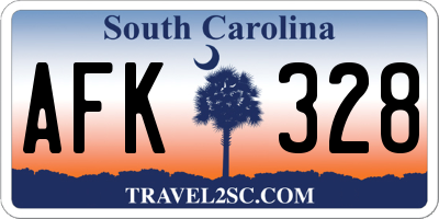 SC license plate AFK328
